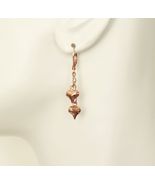 Rose Gold Stainless Steel Star Lever Back Earrings - Elegant Celestial J... - £15.00 GBP