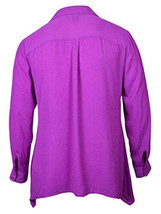 Style &amp; Co Womens Studded Roll Tab Crepe Top Color Eastern Violet Size L - £16.62 GBP