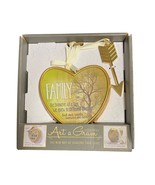 Hanging Heart Arrow Family Quote Easel Back Gift for Mother Gold Tone Ar... - $9.90