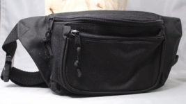 Fanny Pack 3 Pocket Money Pouch Concealer Runners Bag Waist Belt Black - £7.55 GBP