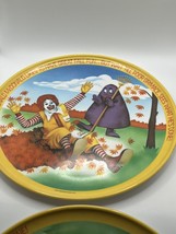 Ronald McDonald And Grimace Fall Plate Collectible Vintage 1977 2 PLATES... - £20.10 GBP