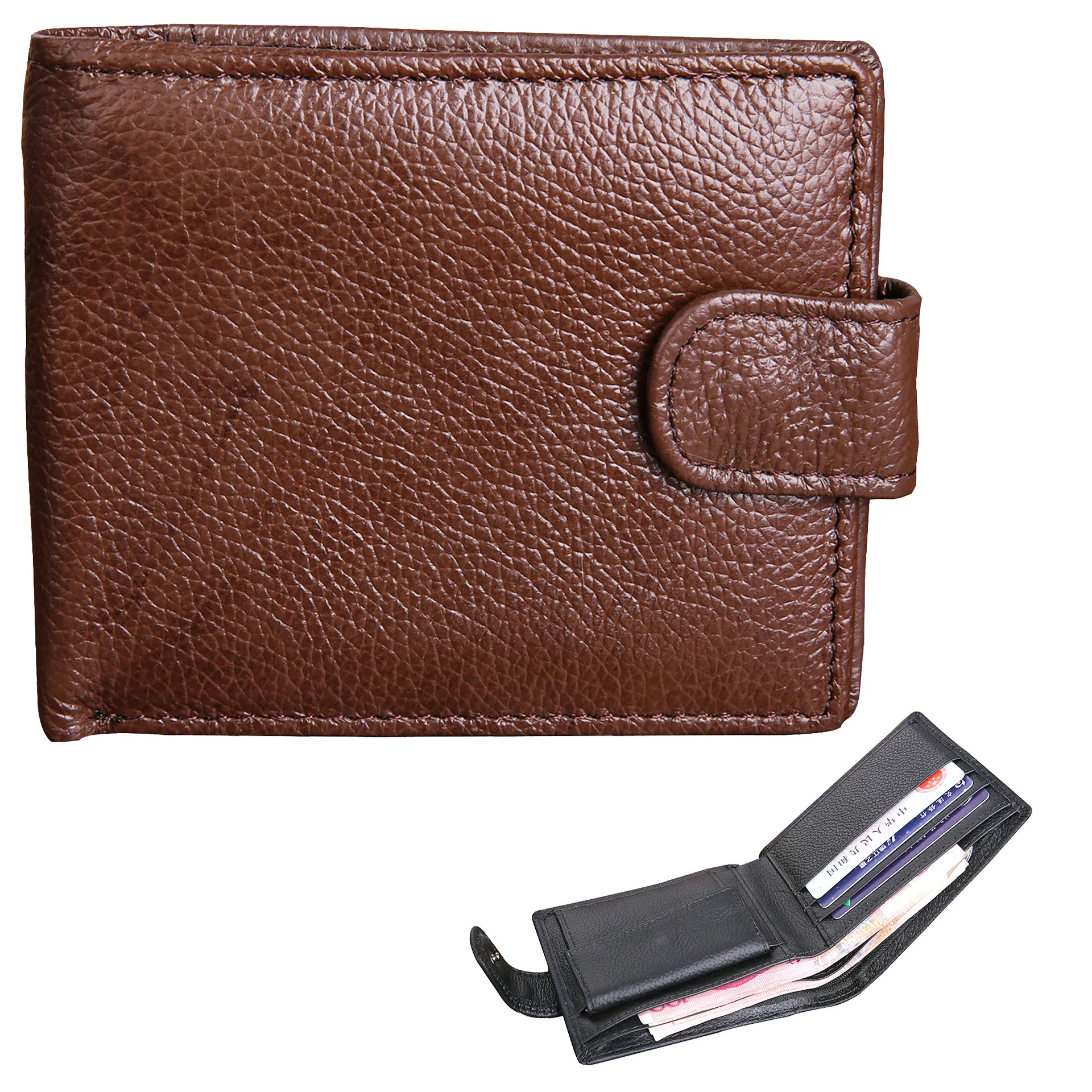 Men&#39;s wallet made of genuine leather wallet Short Hasp carteira masculin... - £52.64 GBP