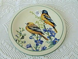 LENOX SUMMER GREETINGS SALAD PLATE BALTIMORE ORIOLE CATHERINE McCHUNG 8.5&quot; - £11.64 GBP