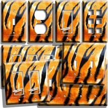 TIGER STRIPES SKIN PRINT LIGHT SWITCH OUTLET WALL PLATES WILD ANIMALS RO... - $10.79+