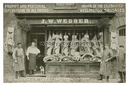 rp10460 - J W Webber , Butcher , North St ,Wellington ,Somerset - print 6x4 - £2.18 GBP