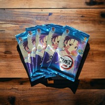 5x Demon Slayer Trading Cards Booster Packs Anime Collectable Japan - £10.40 GBP