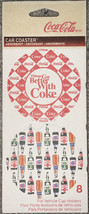 Coca-Cola Absorbent Car Coaster, For Holders In Vehicle (2006) Set Of 8 - $2.99