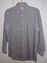 Stafford Men&#39;s Wrinkle Free Broadcloth Cotton Ls Gray Dress SHIRT-15x32/33-NWOT - £13.13 GBP
