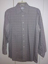 STAFFORD MEN&#39;S WRINKLE FREE BROADCLOTH COTTON LS GRAY DRESS SHIRT-15x32/... - $16.69