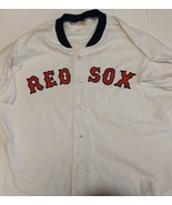 Rawlings Mens Size X-Large MLB Boston Red Sox Full Button Shirt Jersey W... - $21.27