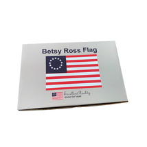Betsy Ross 3&#39;x5&#39; Embroidered &amp; Sewn Gift Boxed 100% Organic Hemp - £38.48 GBP