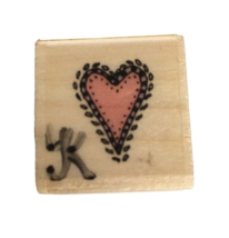 Uptown Rubber Stamp Holly Pond Hill Small Heart Love Valentines Day Card... - $3.99