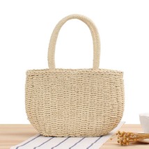 Handmade Straw Bag 2022 Summer New Holiday Beach Small Handbag Bohemian Weaving  - £31.70 GBP