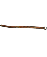 32in brown leather belt handpainted sharks on the prowl underwater scene - $337.42 MXN
