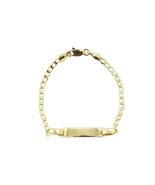 18k Layered Real Gold Filled Cuban Id Bracelet 6 Inches - $13.00