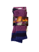 Sof Sole Women&#39;s Knitted Fireside Outdoor Socks, Violet, Shoe size 5-10, 1 pair - £7.91 GBP