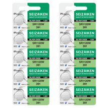 Seizaiken 391 SR1120W 1.55V 0%Hg Silver Oxide Watch Battery (10 Batteries) - $9.36