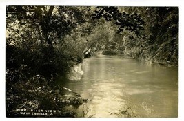 Miami River View Real Photo Postcard Waynesville Ohio 1910 - £10.85 GBP