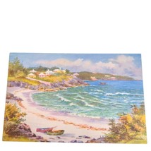 Postcard John Smith&#39;s Bay Bermuda Beach Boats Waves Chrome Unposted - £5.69 GBP