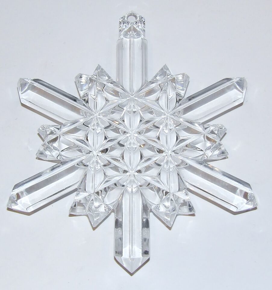 EXQUISITE 2004 WATERFORD CRYSTAL FACETED SNOW CRYSTAL CHRISTMAS TREE ORNAMENT - $87.11
