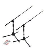 Low-Profile Microphone Stand (2 PACK) by GRIFFIN - Short Tripod Mic Stand Mount  - $62.95