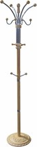 Ore International Six-Foot Natural Finish Wood And Chrome Coat Rack. - $118.97