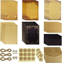 Dxhycc Vintage Stationary Paper and Envelopes Set, Aged Paper Writing Pa... - $26.31 CAD