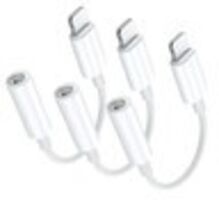Apple MFi Certified 3 Pack Lightning   3.5mm Headphone Aux Audio Jack Ad... - $4.83
