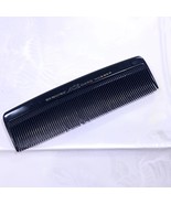 Vintage Genuine Ace Hard Rubber Pocket Comb 5&quot; Black Made in USA hair comb - $21.01 CAD