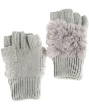 $20 Inc International Concepts Faux Fur Fingerless Gloves Gray Size One ... - $5.69