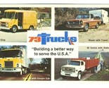 1973 Chevrolet Trucks Advertising Postcard Step Van Titan 90 Stake Body 60  - $11.88