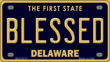 Blessed Delaware Novelty Mini Metal License Plate Tag - $14.95