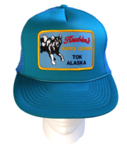 Vintage Tok Alaska Kuebler&#39;s Husky Lounge Blue Snapback Trucker Baseball... - $29.65