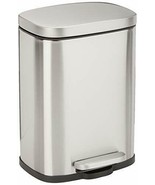 5 Liter /1.3 Gallon Soft-Close, Smudge Resistant Trash Can with Foot Pedal - $38.60