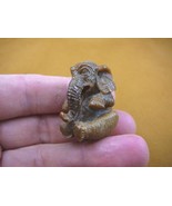 tb-ele-2a) baby Elephant sitting Tagua NUT palm figurine Bali carving sa... - $1,186.21 MXN