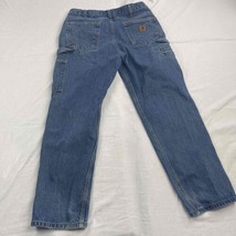 Carhartt Mens Dark Wash Straight Leg Jeans Blue Comfort Size 34x30 - £17.08 GBP