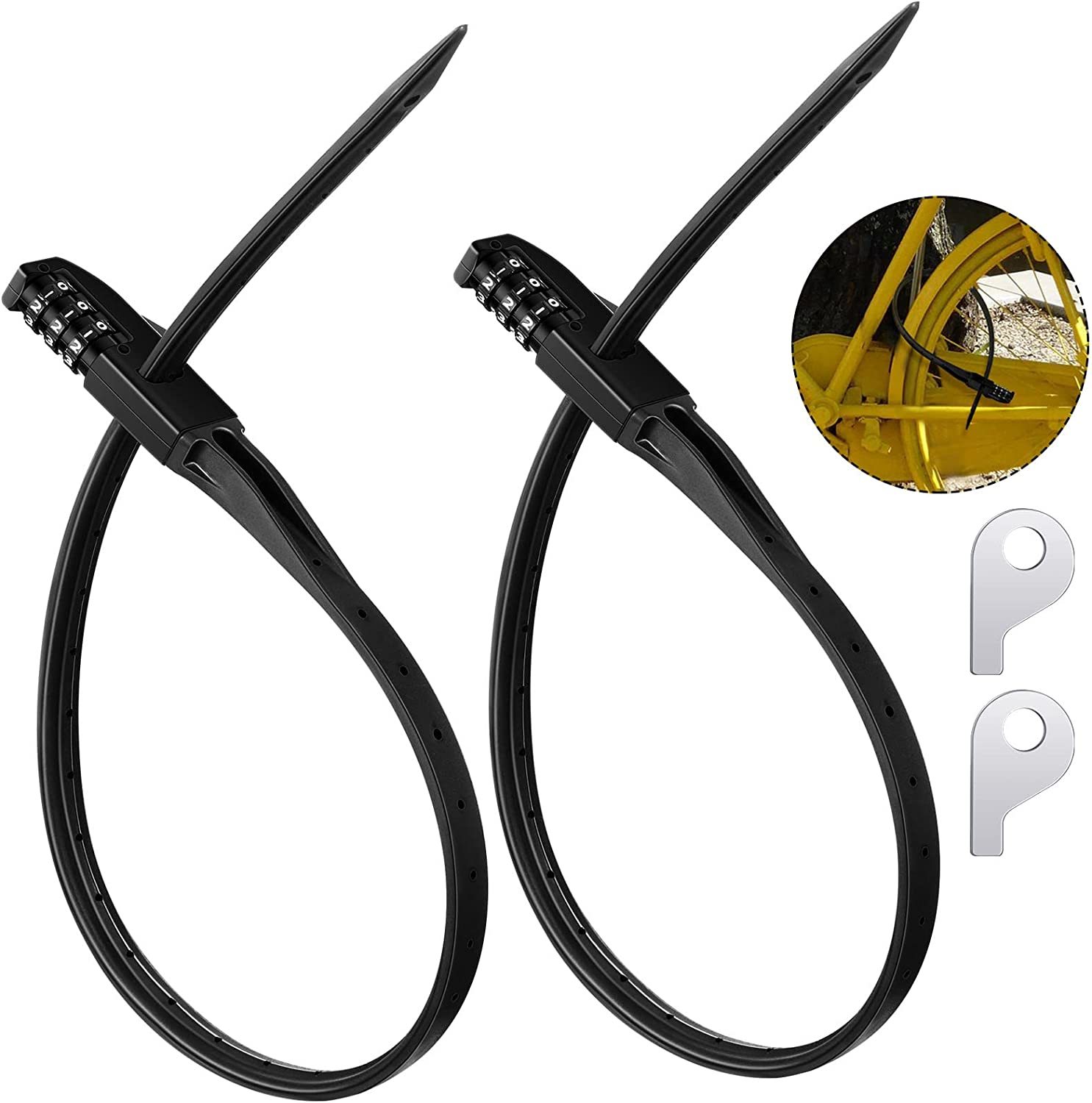 Zip Tie Bike Lock Multi Purpose Combo Lock Security Kayak Lock Bicycle L... - $32.99