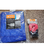 Ozark Trail Blue All Purpose Tarp 8 x 10 NEW &amp; 12 Pk Tarp Canopy Bungee ... - $29.78 CAD