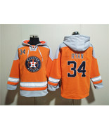 Men&#39;s Houston Astros #34 Nolan Ryan Orange Ageless Must-Have Lace-Up Pul... - $75.99