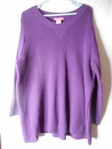 Woman Within Purple Sweater Size 2x Acrylic - $22.39