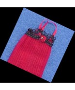 Heidi Ott Dollhouse Lady&#39;s Negligee red-black lacy Miniature - £14.52 GBP