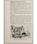 1951 Magazine Photo Cummins 150 HP Diesel Marine Engines Columbus,Indiana - £7.45 GBP