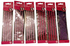 Jolee&#39;s All That Bling Border Sticker Strips New 6 Pink &amp; Purple Valenti... - £15.23 GBP