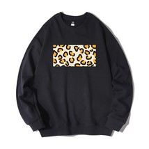 Sweatshirt female 100 cotton terry leopard printed hoodie lady white casual long sleeve thumb200