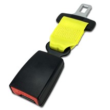 Regular 7&quot; Yellow Seat Belt Extender, 7/8&quot; Metal Tongue (Type A), E4 Safety Cert - £7.84 GBP