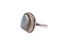 925 Argento Sterling Labradorite Gemme Oro Rosa / Placcato Anello Donna GRS-1197 - £39.36 GBP+