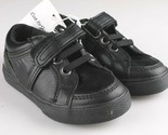Cat &amp; Jack Toddler Boys&#39; Huxley Black Faux Leather Sneaker Shoes 6 US NWT - £12.00 GBP