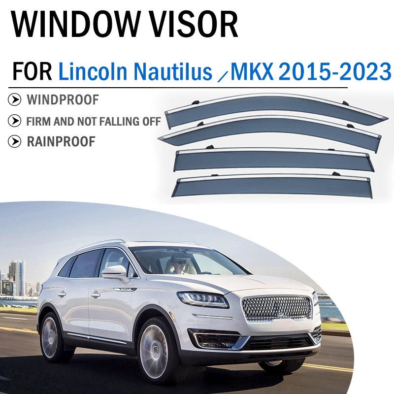 FOR Lincoln MKX Nautilus Window  Deflector s Shade  Rain Guard Smoke Cov... - $138.74