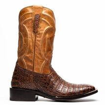 TUCSON Genuine Caiman Belly Skin Cowboy Boot from the Western Collection Aged Ma image 2
