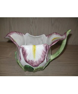 Pitcher Vegetable Design White Green Purple Yellow Color Made In Italy - £10.18 GBP
